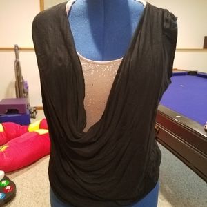 Black and pink blouse